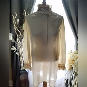 GORGEOUS Vintage CHLOÈ Paris Monogram Silk Blouse